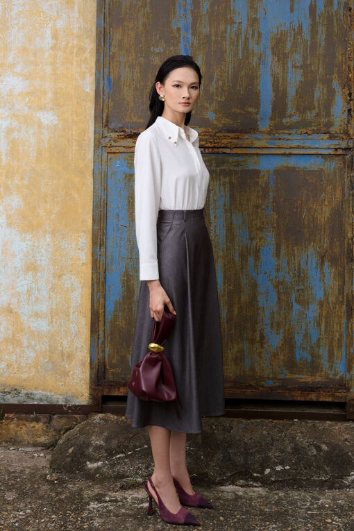 Sơ mi DT cổ vát đính cúc