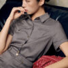 Sơ mi suông CT nắp túi tam giác