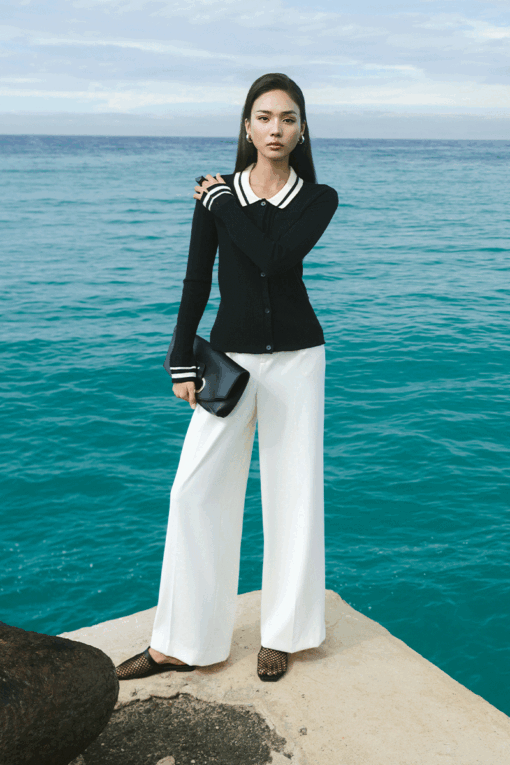 Áo Len DT mở cúc cổ phối tay loe