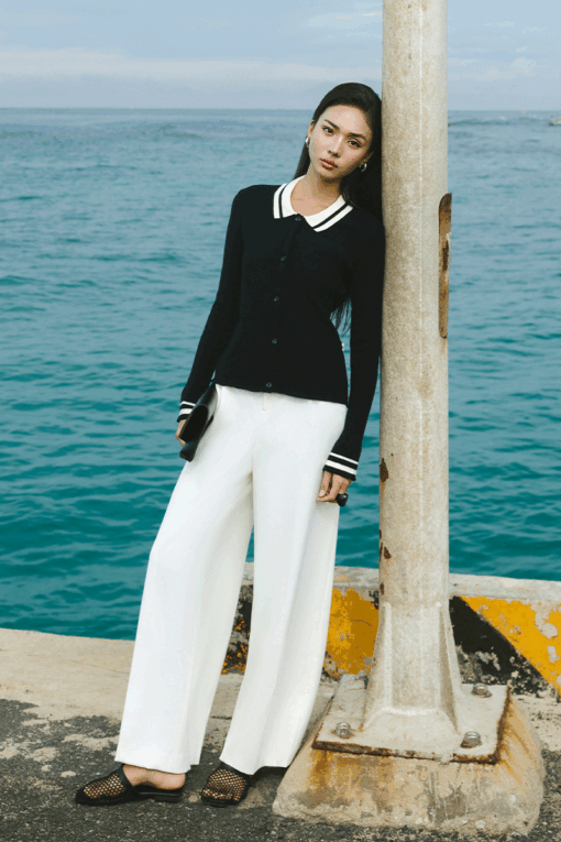 Áo Len DT mở cúc cổ phối tay loe