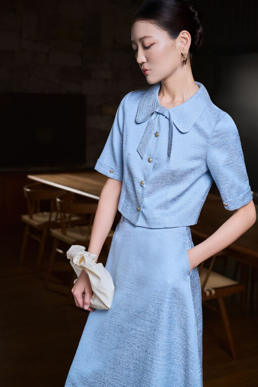 Áo kiểu LT cổ cách điệu