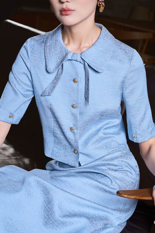 Áo kiểu LT cổ cách điệu