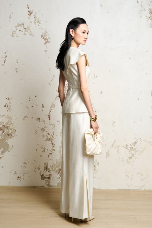 Áo kiểu SN vạt cổ cong bong