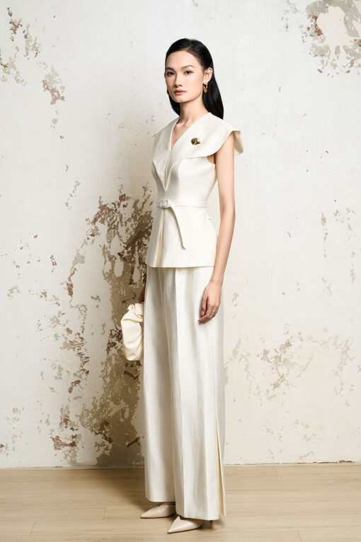 Áo kiểu SN vạt cổ cong bong