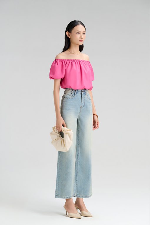 Áo quây kiểu bom gấu trễ vai