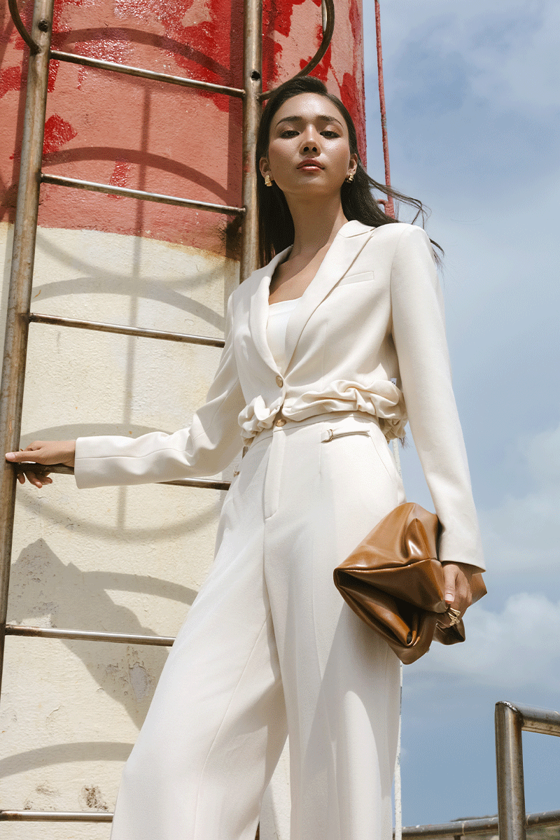 Áo vest croptop gấu can xoắn bèo