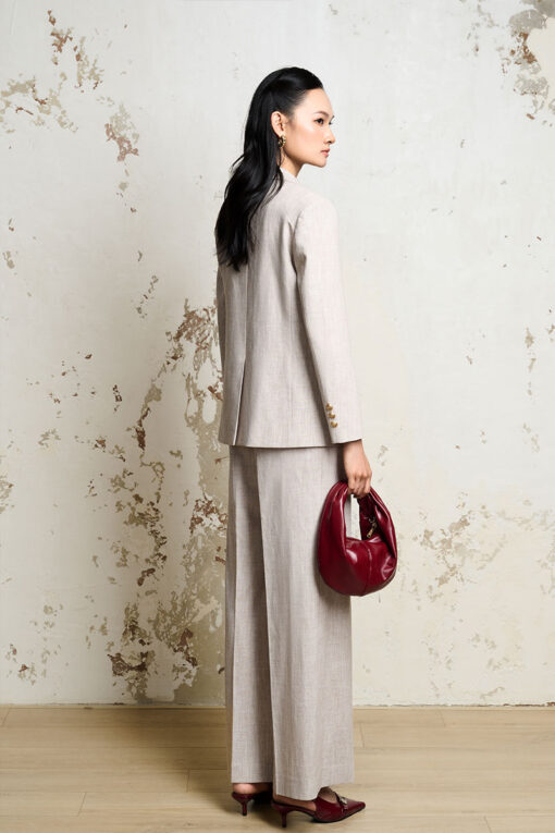 Quần suông quai nhê cạp, túi chéo bổ góc