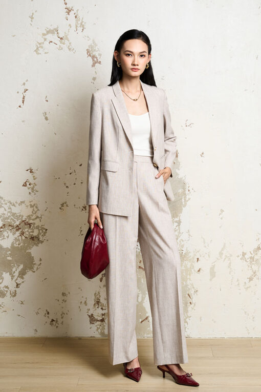 Quần suông quai nhê cạp, túi chéo bổ góc