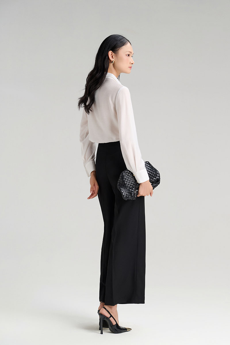 Quần suông cạp can chéo cách điệu