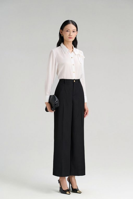 Quần suông cạp can chéo cách điệu