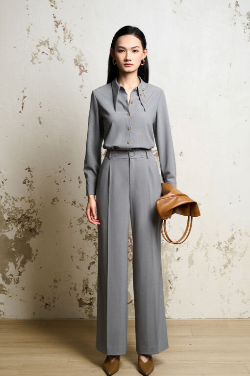 Quần suông túi chéo cá đè cạp