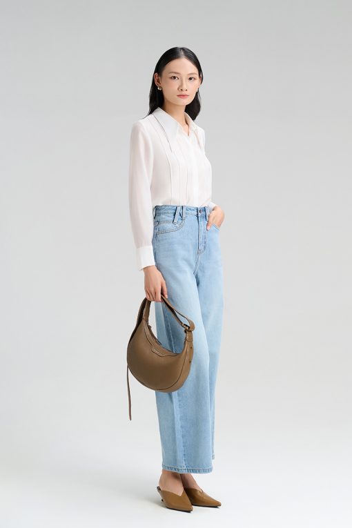 Sơ mi DT bấu mí thân trước