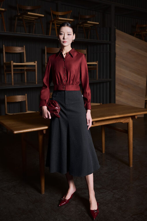 Chân váy đuôi cá bong hông bổ cơi 1 bên