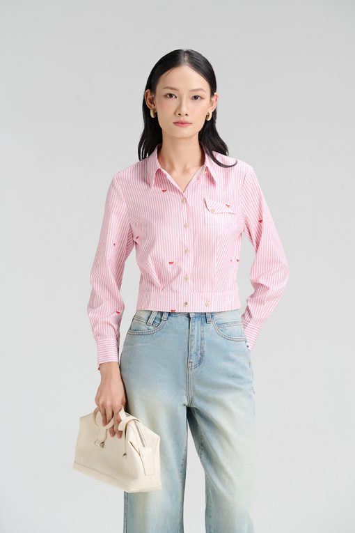 Sơ mi DT đai eo, túi lật 1 bên