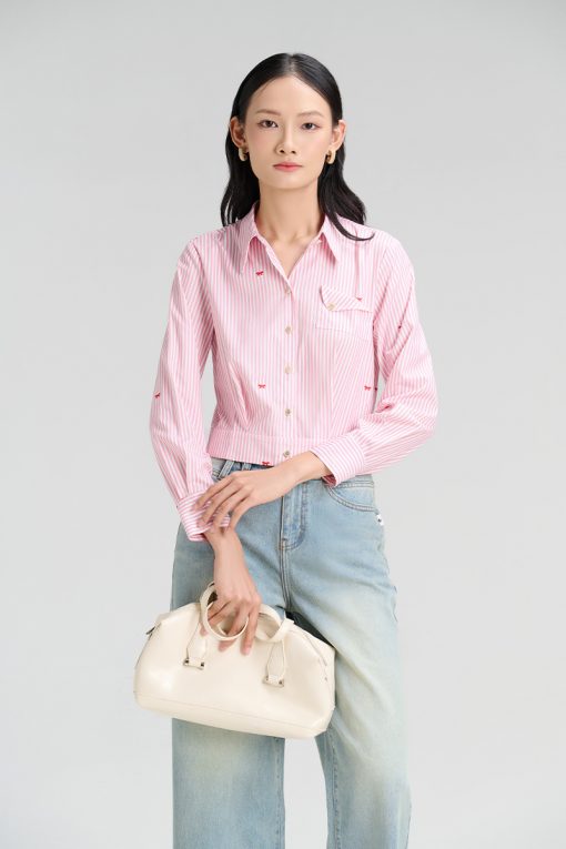 Sơ mi DT đai eo, túi lật 1 bên