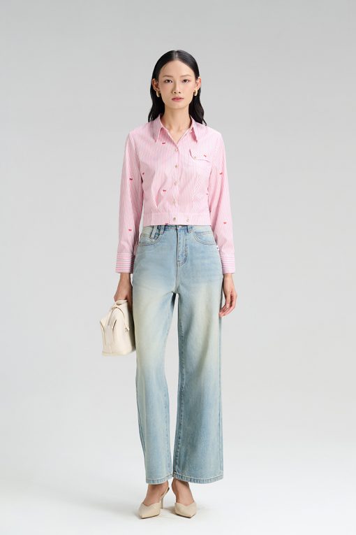 Sơ mi DT đai eo, túi lật 1 bên