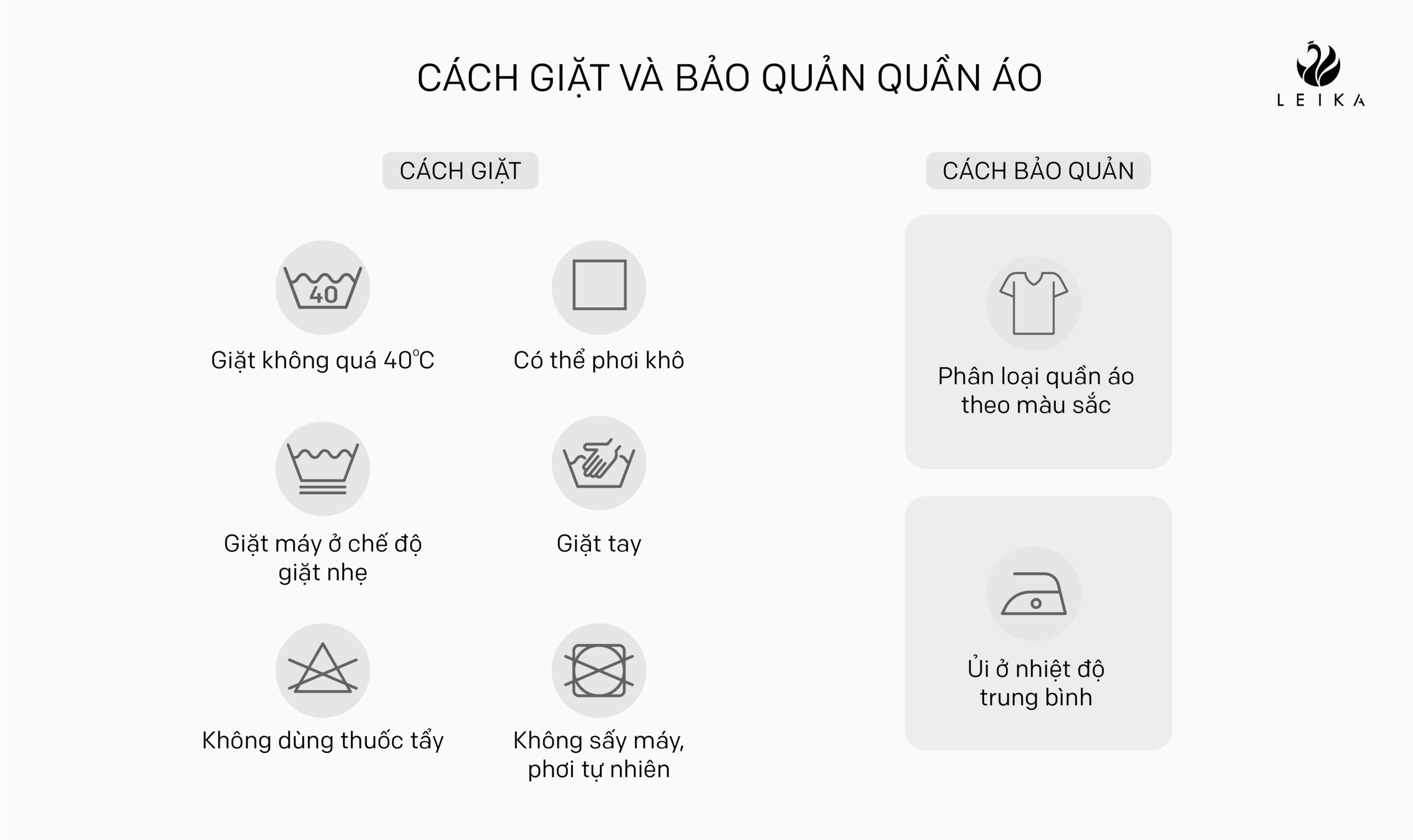 cách giặt và bảo quản sản phẩm