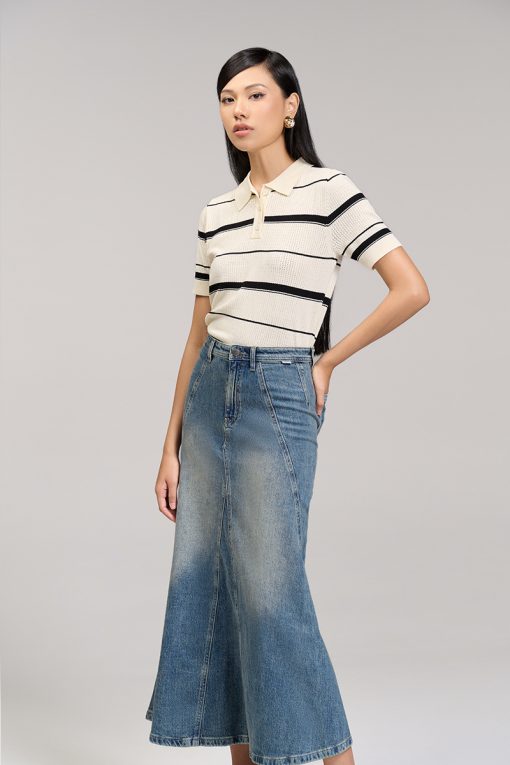 Áo Len CT phối kẻ ngang