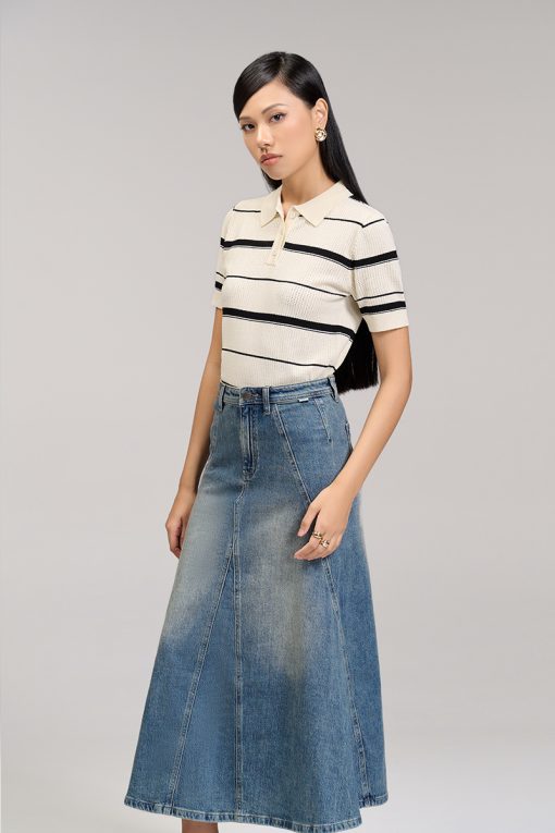 Áo Len CT phối kẻ ngang