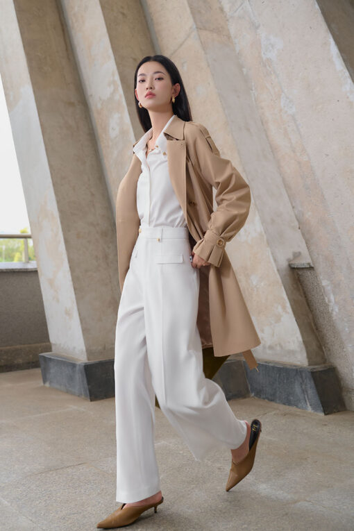 Quần suông cạp quai nhê, đỉa 1 bên