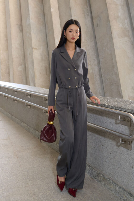 Quần suông can hông tạo cơi