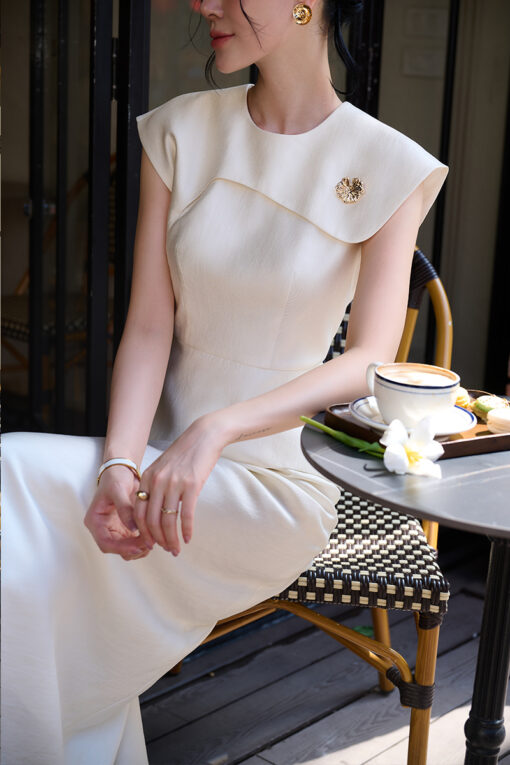 Áo kiểu peplum vai chờm can lệch thân