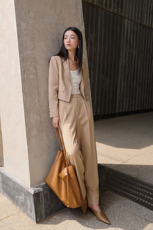 Áo vest croptop túi ốp liền gấu