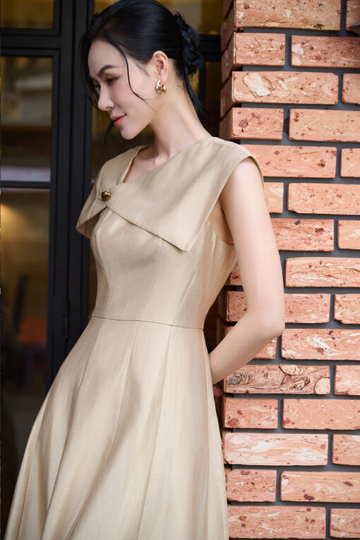 Đầm party choàng vai lệch