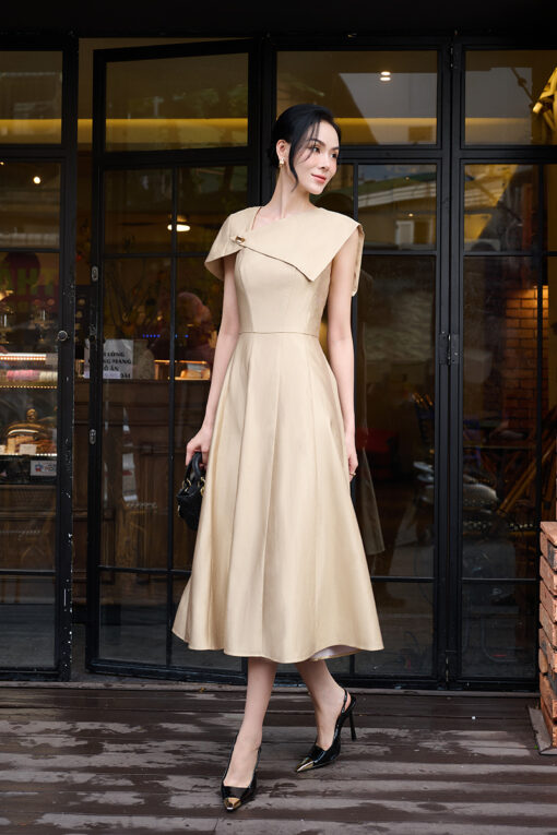 Đầm party choàng vai lệch