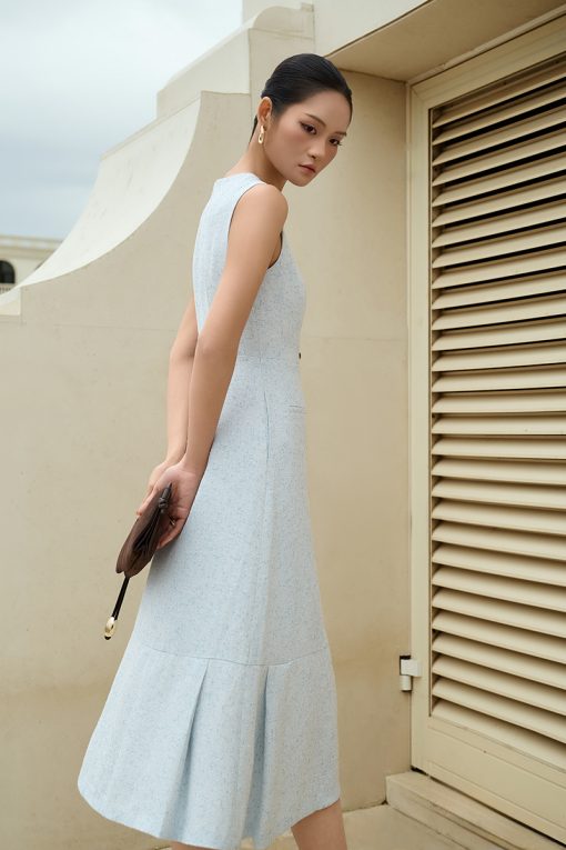 Đầm tweed xoè SN nẹp giả TT