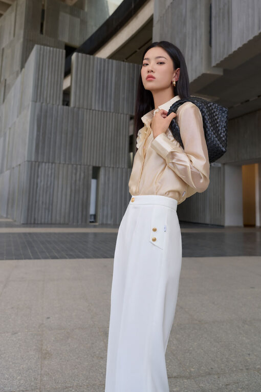 Sơ mi DT đính hoa ngực