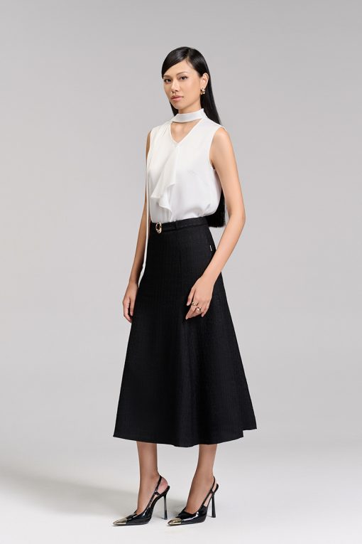 Sơ mi SN bèo TT cổ buộc nơ