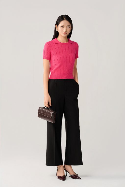 Quần suông cạp nguýt cong