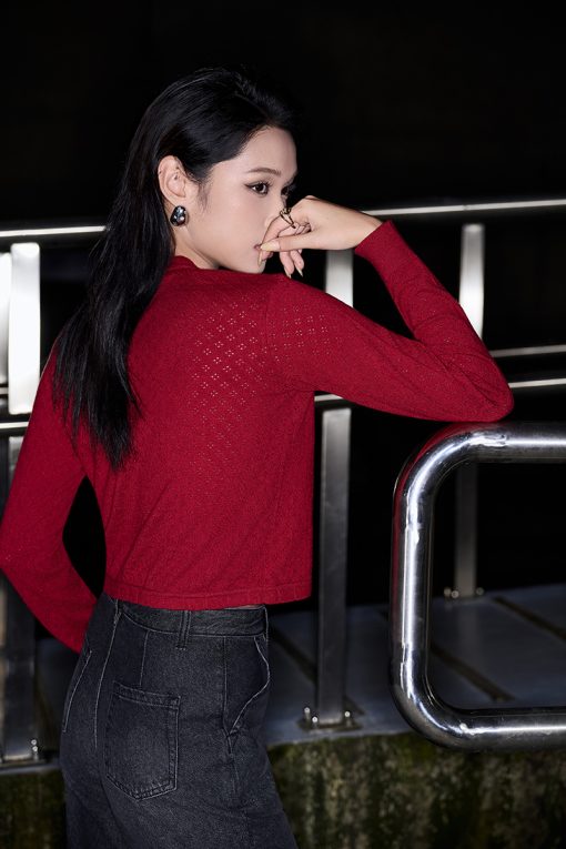 Áo Len DT gấu V cong nẹp cài cúc