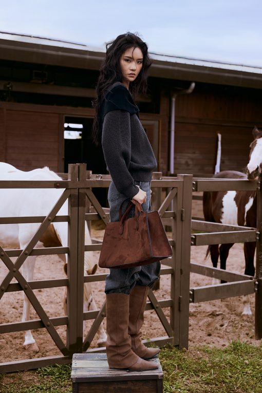 Áo Len DT nơ phối ngực khoét tay