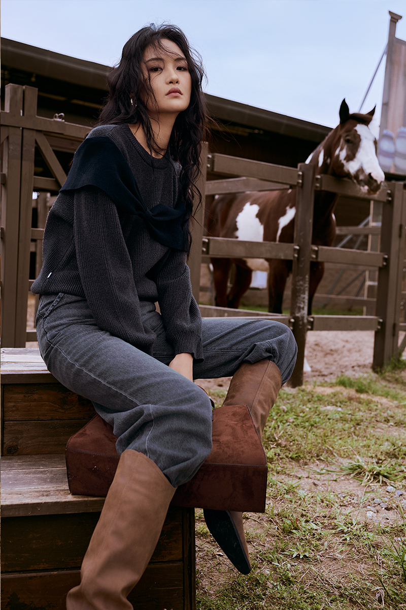 Áo Len DT nơ phối ngực khoét tay