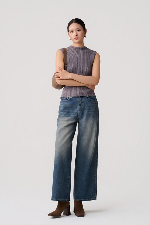 Áo Len SN cổ leo hoạ tiết sọc