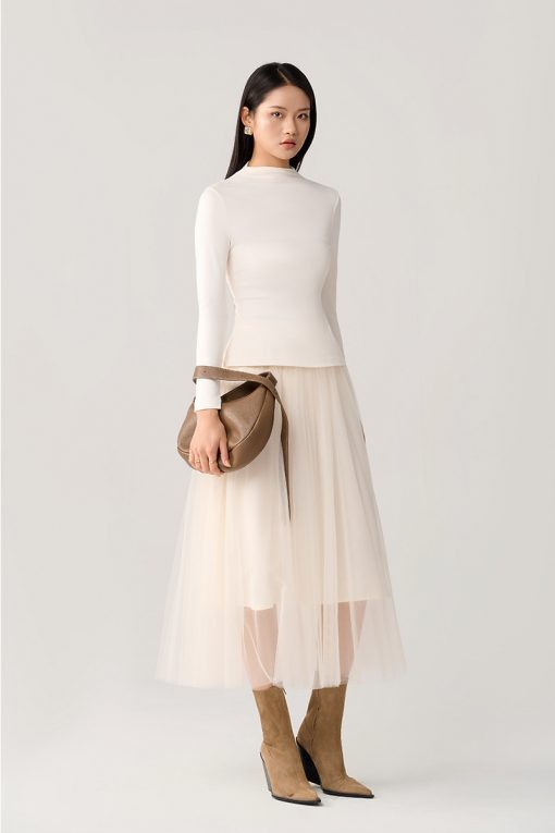 Áo thun DT cổ leo dúm eo sau