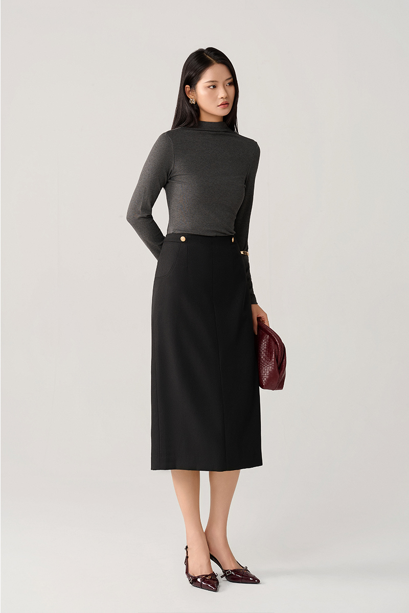 Áo thun DT cổ leo dúm eo sau