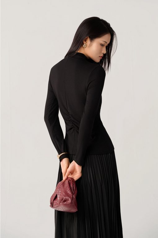 Áo thun DT cổ leo dúm eo sau