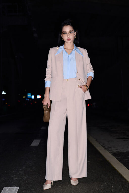 Quần suông túi chéo cách điệu