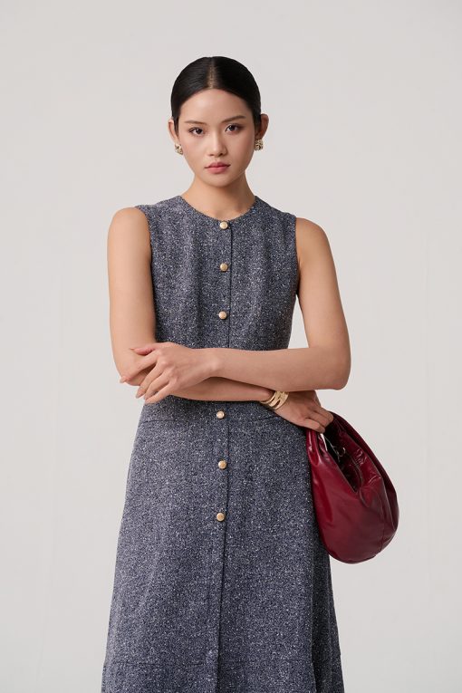 Đầm tweed xoè SN nẹp giả TT