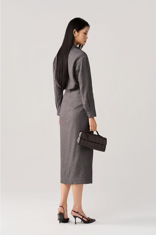 Sơ mi DT can vai túi ốp ngực