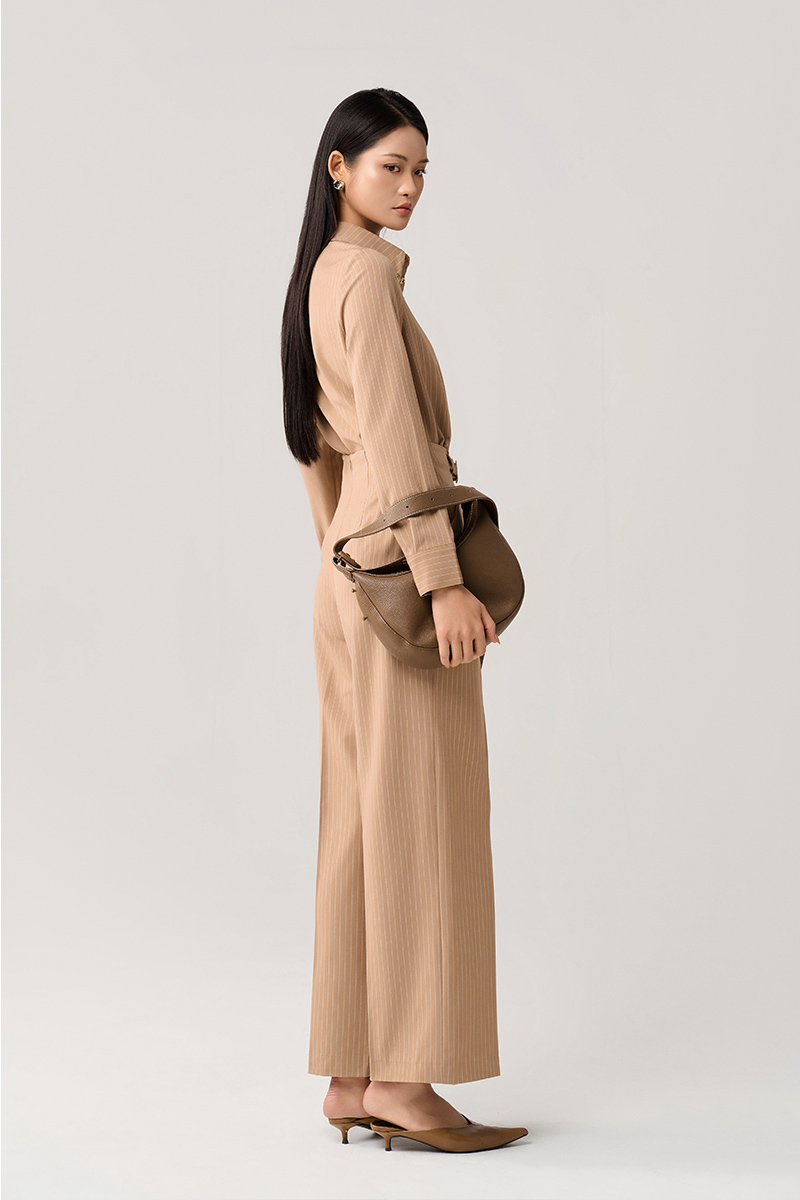 Sơ mi DT lá cổ đầu tròn đính cúc trang trí