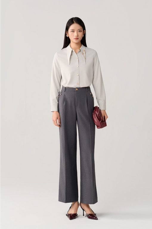 Quần suông túi chéo cách điệu