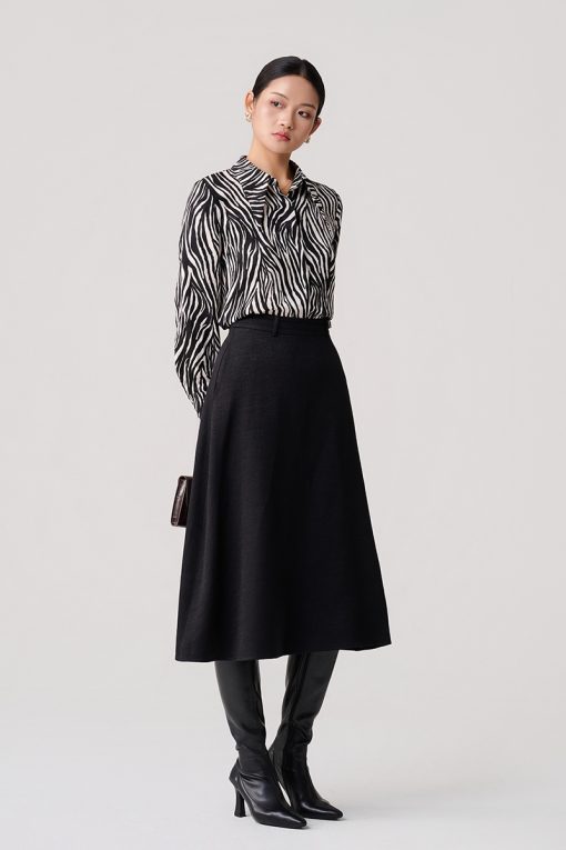 Chân váy xoè đai đắp cạp