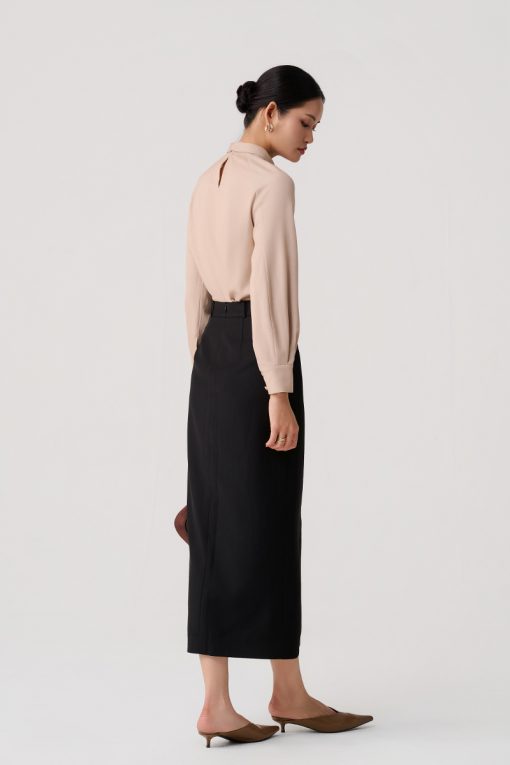 Sơ mi DT tay raglan cổ đính nơ