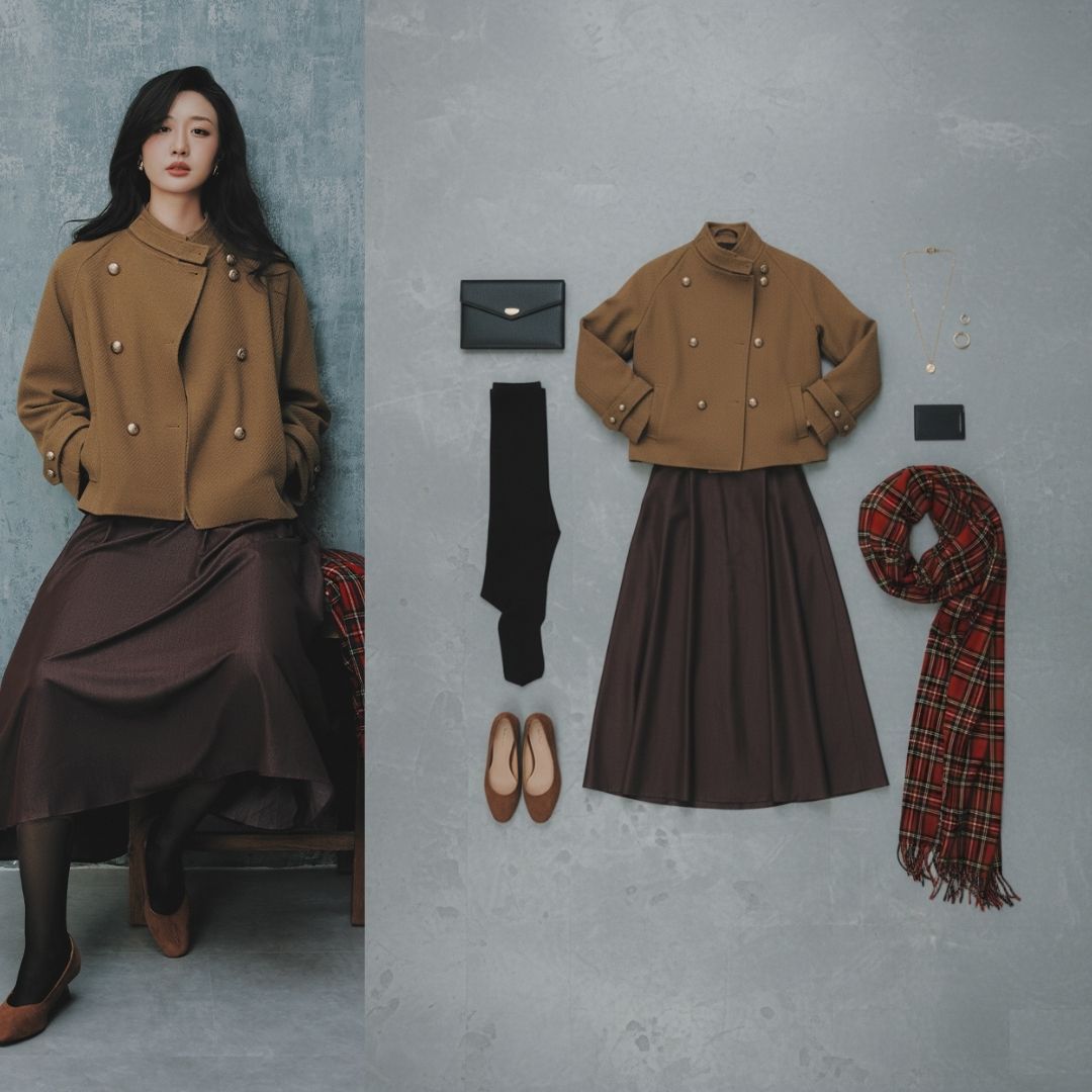 áo khoác dạ dáng suông