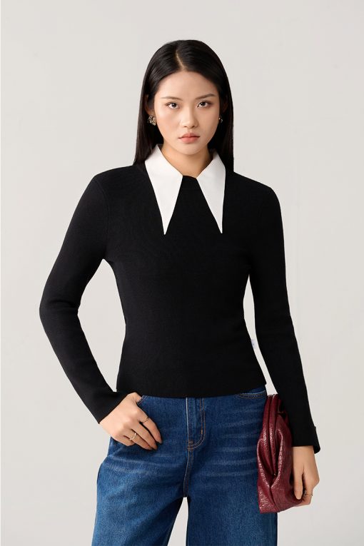 Áo Len DT basic cổ 3cm