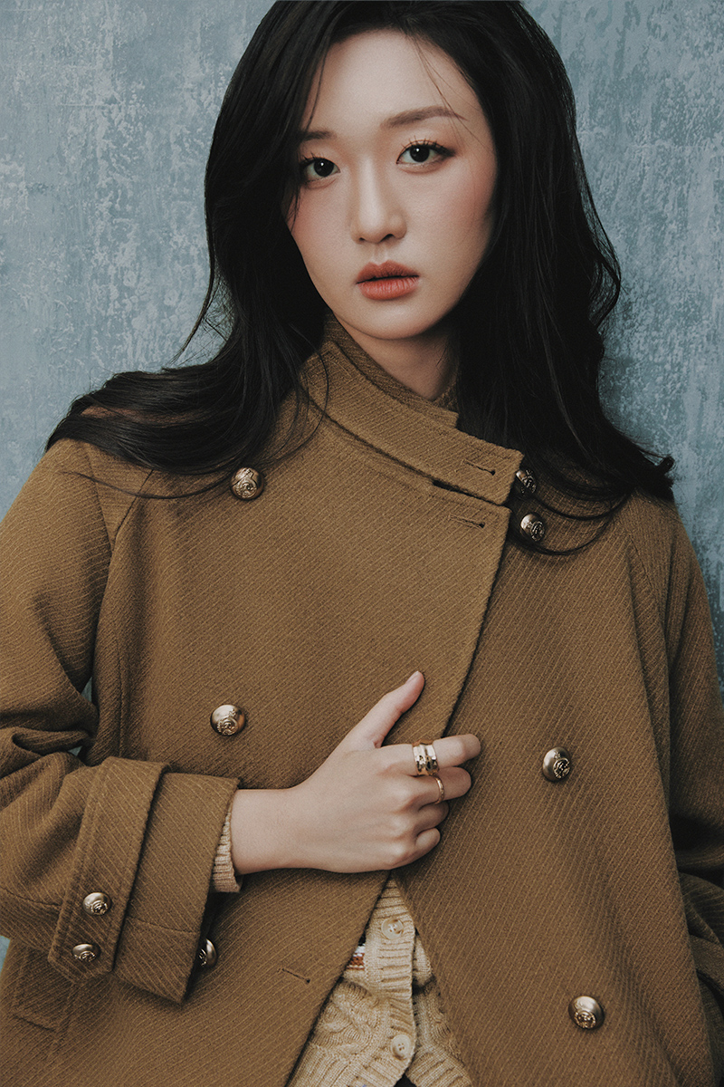 Áo khoác dạ dáng suông ngắn 2 hàng cúc